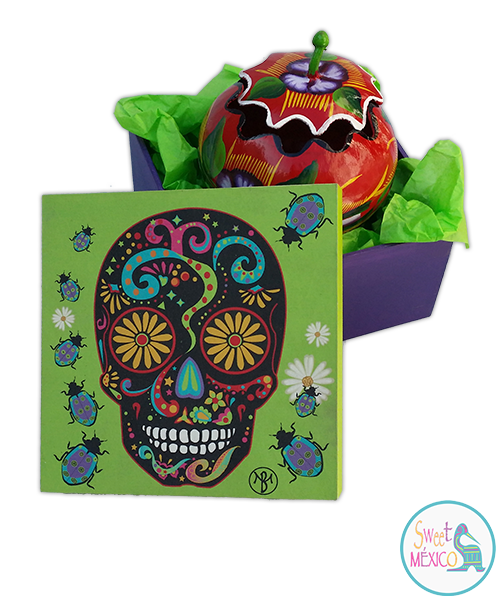 "Calavera" verde con Guaje