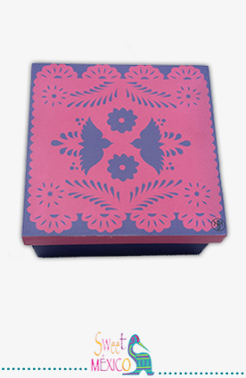 "Papel picado" rosa-morado