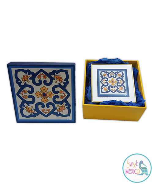 "Talavera" blanco-amarillo con Cuadro