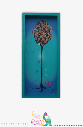 "&Aacute;rbol de la vida" (marco de madera)