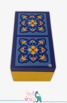 "Talavera" azul-amarillo (doble)