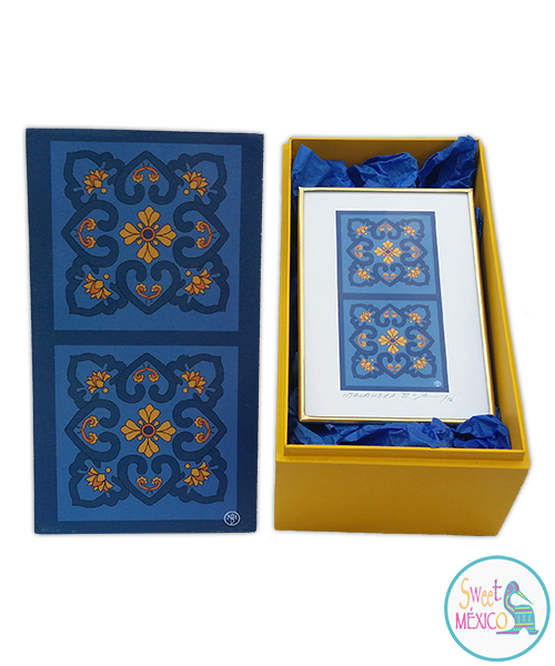 "Talavera" azul-amarillo (2) con Cuadro