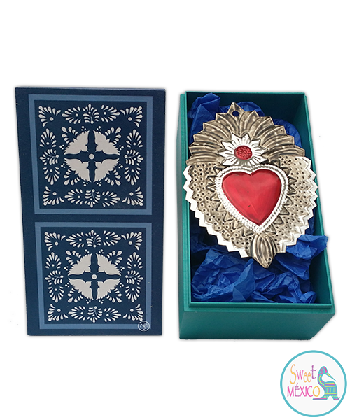 "Talavera" azul (2) con Artesan&iacute;a en lat&oacute;n