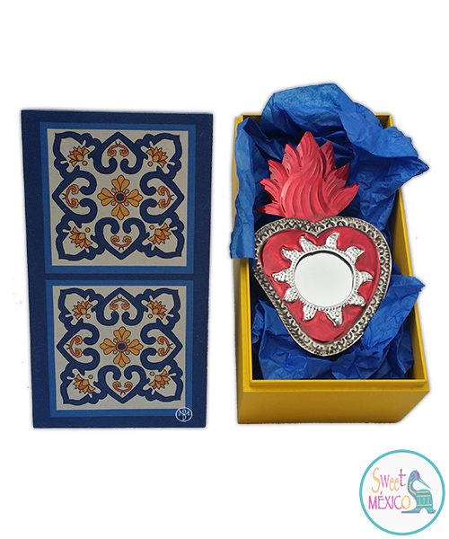 "Talavera" bco-amarillo (doble) con Artesan&iacute;a en lat&oacute;n