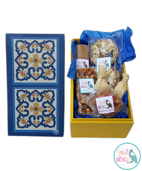 "Talavera" bco-amarillo (doble) con Dulces tradicionales