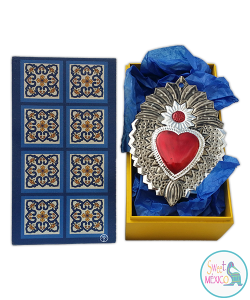 "Talavera" bco-amarillo (8) con Artesan&iacute;a en lat&oacute;n